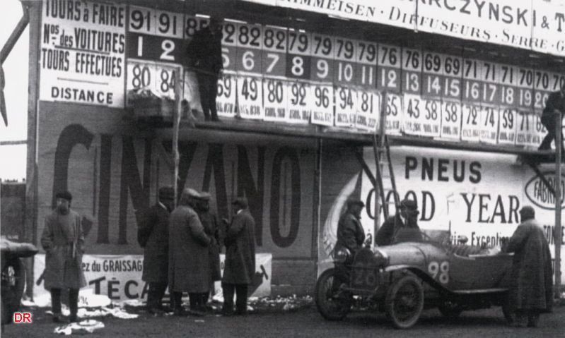 24h mans 1923 - affichage 17eme heure